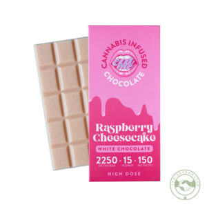 2250mg THC Raspberry Cheesecake chocolate bar