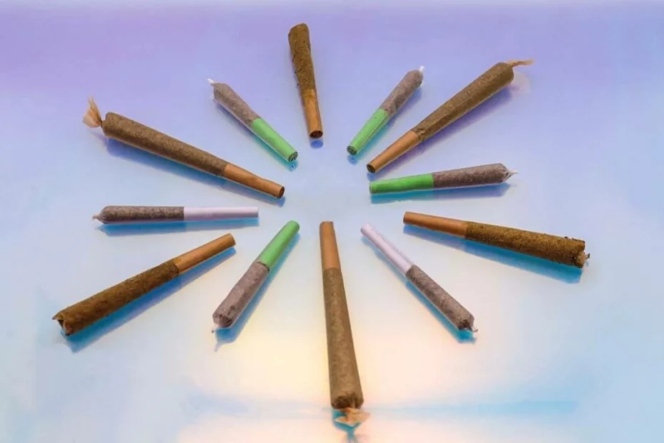 Selection of cannabis pre rolls