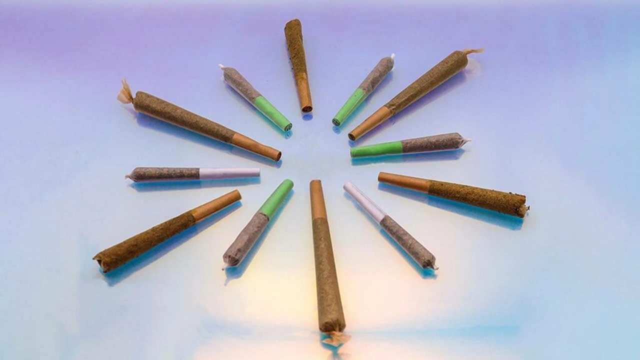Selection of cannabis pre rolls