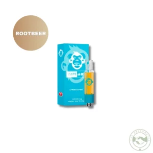 1 gram Rootbeer THC Vape Cartridge by Vape Ape on a white background