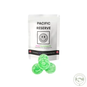 1200mg Sour Watermelon THC Gummies with package