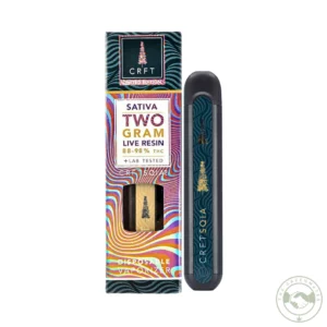 Sativa Live Resin Vape Pen by TREES on a while background