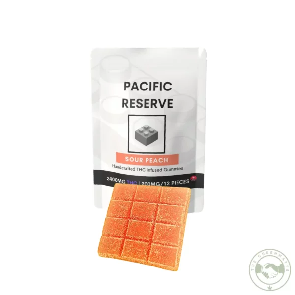 Pacific Reserve 2400mg Sour Peach THC Gummies