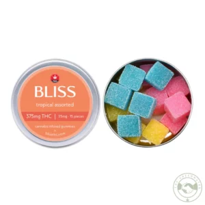 Bliss Tropical Mix Gummies 375mg THC