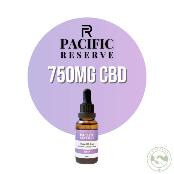 750mg CBD Sleep Tincture by Pacific Reserve on a white background